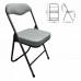 Стул складной для дома и офиса РС04К комфорт, черный каркас, рогожка светло-серая Стул складной для дома и офиса РС04К комфорт, черный каркас, рогожка светло-серая