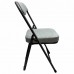 Стул складной для дома и офиса РС04К комфорт, черный каркас, рогожка светло-серая Стул складной для дома и офиса РС04К комфорт, черный каркас, рогожка светло-серая