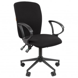 Кресло офисное Chairman CH 9801, пятилучие металл, ткань, черное, ш/к 57852, 7150934