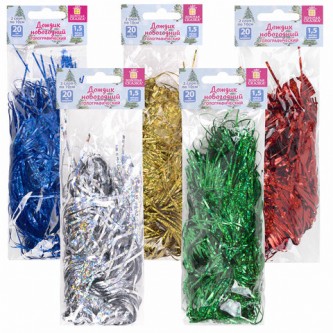 Дождик новогодний голография 1 шт., ширина 20 см (2 слоя по 10 см), длина 1,5 м, ассорти 5 цветов, ЗОЛОТАЯ СКАЗКА, 592288 Дождик новогодний голография 1 шт., ширина 20 см (2 слоя по 10 см), длина 1,5 м, ассорти 5 цветов, ЗОЛОТАЯ СКАЗКА, 592288