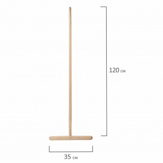 Швабра для пола деревянная, длина черенка 120 см, рабочая часть 35 см Швабра для пола деревянная, длина черенка 120 см, рабочая часть 35 см