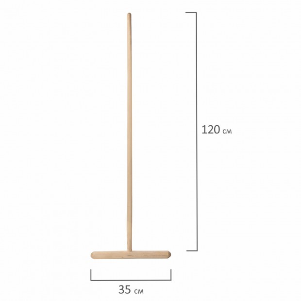 Швабра для пола деревянная, длина черенка 120 см, рабочая часть 35 см Швабра для пола деревянная, длина черенка 120 см, рабочая часть 35 см