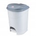 Ведро мусорное с КРЫШКОЙ и ПЕДАЛЬЮ 19 литров, 39х30,5х30,5 см, серое, IDEA, М2892