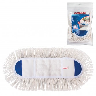 Насадка МОП плоская 40 см для швабры-рамки, карманы, хлопок, LAIMA, 601481 Насадка МОП плоская 40 см для швабры-рамки, карманы, хлопок, LAIMA, 601481
