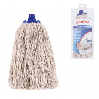 Насадка МОП для швабры LAIMA, веревочная, длина ворса 26 см,165 г, хлопок, швабра 601470, для дома и офиса, 601489 Насадка МОП для швабры LAIMA, веревочная, длина ворса 26 см,165 г, хлопок, швабра 601470, для дома и офиса, 601489