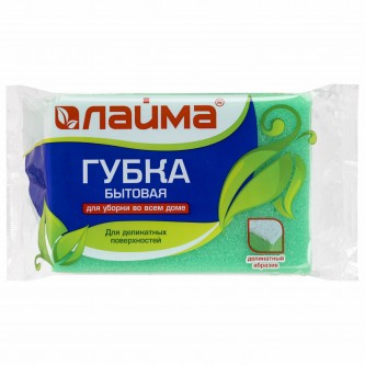 Губка бытовая MEGA, 48х120х86 мм, поролон/абразив, профильная, кафель/уборка/посуда, LAIMA, К1013, 601556 Губка бытовая MEGA, 48х120х86 мм, поролон/абразив, профильная, кафель/уборка/посуда, LAIMA, К1013, 601556