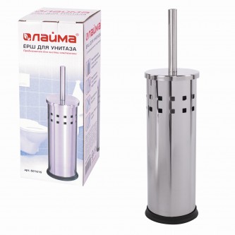 Ерш для унитаза LAIMA, с подставкой, нержавеющая сталь, зеркальный, 601616 Ерш для унитаза LAIMA, с подставкой, нержавеющая сталь, зеркальный, 601616