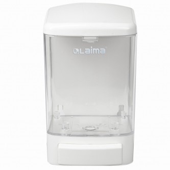 Дозатор для жидкого мыла LAIMA, НАЛИВНОЙ, 1 л, белый, ABS-пластик, 601794