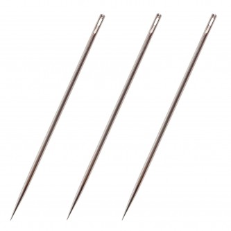 Иглы для прошивки документов (цыганские), КОМПЛЕКТ 3 шт., длина 80 мм, диаметр 1,8 мм, блистер, STAFF, 602464