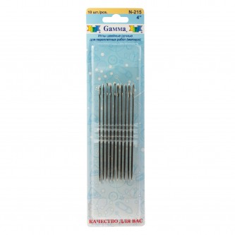Иглы для прошивки документов (игла цыганская), комплект 10 шт., размер 10 см, блистер, N-215