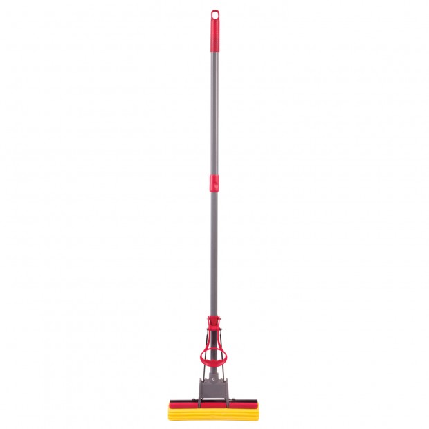 Швабра самоотжимная, роликовый отжим, насадка PVA 27 см, телескопический черенок 70-125 см, LAIMA, 603596 Швабра самоотжимная, роликовый отжим, насадка PVA 27 см, телескопический черенок 70-125 см, LAIMA, 603596