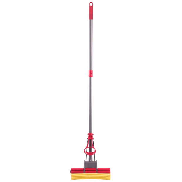 Швабра самоотжимная, роликовый двойной отжим, насадка PVA 27 см, телескопический черенок 125 см, LAIMA, 603597 Швабра самоотжимная, роликовый двойной отжим, насадка PVA 27 см, телескопический черенок 125 см, LAIMA, 603597