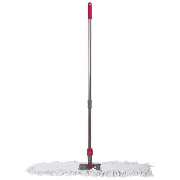Швабра-рамка 80 см, телескопический черенок из нержавеющей стали 125 см, МОП хлопок, LAIMA, 603604 Швабра-рамка 80 см, телескопический черенок из нержавеющей стали 125 см, МОП хлопок, LAIMA, 603604