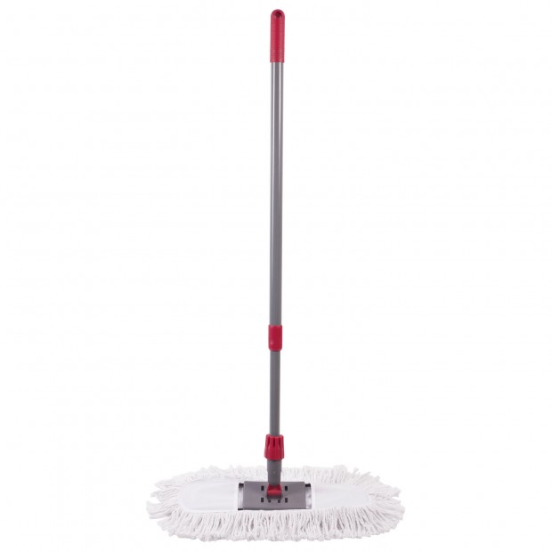 Швабра-рамка для СУХОЙ УБОРКИ, 40 см, телескопический черенок из нержавеющей стали 125 см, МОП хлопок, LAIMA, 603605 Швабра-рамка для СУХОЙ УБОРКИ, 40 см, телескопический черенок из нержавеющей стали 125 см, МОП хлопок, LAIMA, 603605