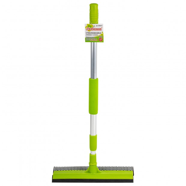 Окномойка ЛЮБАША, алюминиевая телескопическая ручка 50-90 см, рабочая часть 25 см (стяжка, губка, ручка), 603613 Окномойка ЛЮБАША, алюминиевая телескопическая ручка 50-90 см, рабочая часть 25 см (стяжка, губка, ручка), 603613