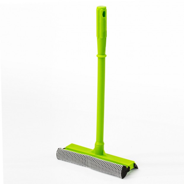 Окномойка ЛЮБАША, пластиковая ручка 40 см, рабочая часть 20 см (стяжка, губка, ручка), 603614 Окномойка ЛЮБАША, пластиковая ручка 40 см, рабочая часть 20 см (стяжка, губка, ручка), 603614