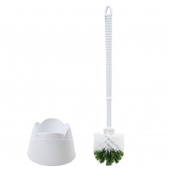 Ерш для унитаза ЛЮБАША, с подставкой, пластик, белый, 603627 Ерш для унитаза ЛЮБАША, с подставкой, пластик, белый, 603627