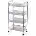 Этажерка (тележка) BRABIX офисно-бытовая 4 яруса, на колесах, металл, серебристая, 43,5х26х83,5 см, 603754 Этажерка (тележка) BRABIX офисно-бытовая 4 яруса, на колесах, металл, серебристая, 43,5х26х83,5 см, 603754