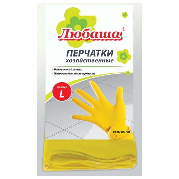 Перчатки МНОГОРАЗОВЫЕ латексные ЛЮБАША Перчатки МНОГОРАЗОВЫЕ латексные ЛЮБАША