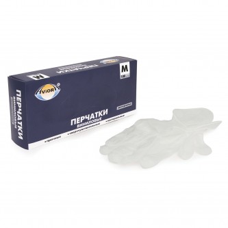 Перчатки виниловые, КОМПЛЕКТ 50 пар (100 шт.), без хлопчатобумажного напыления, размер М (средний), AVIORA, 402-638 Перчатки виниловые, КОМПЛЕКТ 50 пар (100 шт.), без хлопчатобумажного напыления, размер М (средний), AVIORA, 402-638