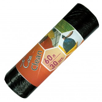 Мешки для мусора 60 л, черные, в рулоне 30 шт., ПНД, 6 мкм, 58х64 см, эконом, КОНЦЕПЦИЯ БЫТА Мешки для мусора 60 л, черные, в рулоне 30 шт., ПНД, 6 мкм, 58х64 см, эконом, КОНЦЕПЦИЯ БЫТА