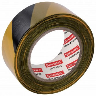 Лента оградительная сигнальная желто-черная, 50 мм х 200 м, BRAUBERG Лента оградительная сигнальная желто-черная, 50 мм х 200 м, BRAUBERG