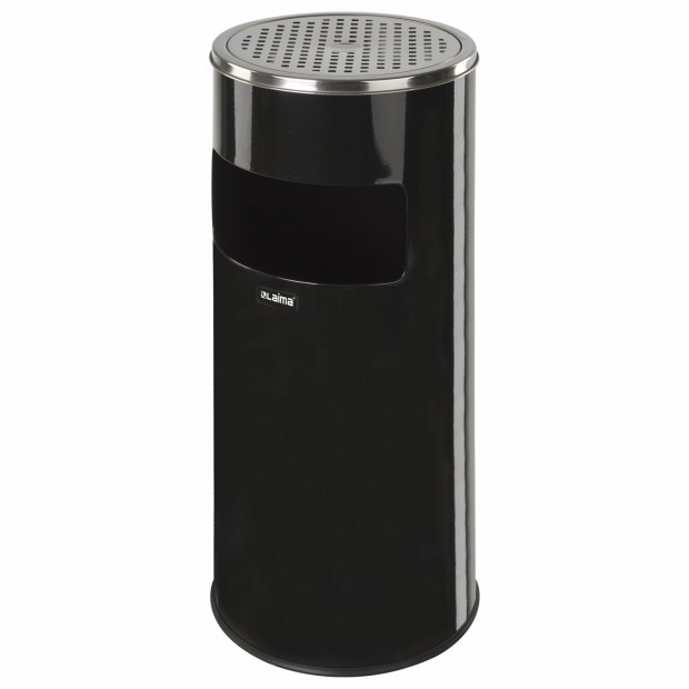Урна с пепельницей 27 литров, 600х250 мм, нержавеющая сталь, черная, LAIMA PROFESSIONAL, 606300 Урна с пепельницей 27 литров, 600х250 мм, нержавеющая сталь, черная, LAIMA PROFESSIONAL, 606300