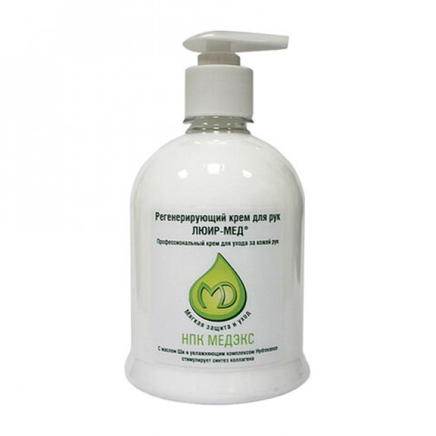 Крем регенерирующий 500 мл ЛЮИР МЕД, для ухода за кожей рук после контакта с чистящими, моющими и дезинфицирующими средствами, дозатор Крем регенерирующий 500 мл ЛЮИР МЕД, для ухода за кожей рук после контакта с чистящими, моющими и дезинфицирующими средствами, дозатор