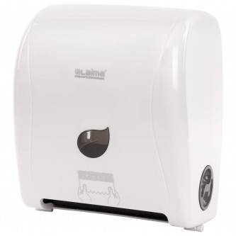 Диспенсер для полотенец в рулонах LAIMA PROFESSIONAL ECO (Система H1), механический, белый, ABS-пластик, 606550 Диспенсер для полотенец в рулонах LAIMA PROFESSIONAL ECO (Система H1), механический, белый, ABS-пластик, 606550