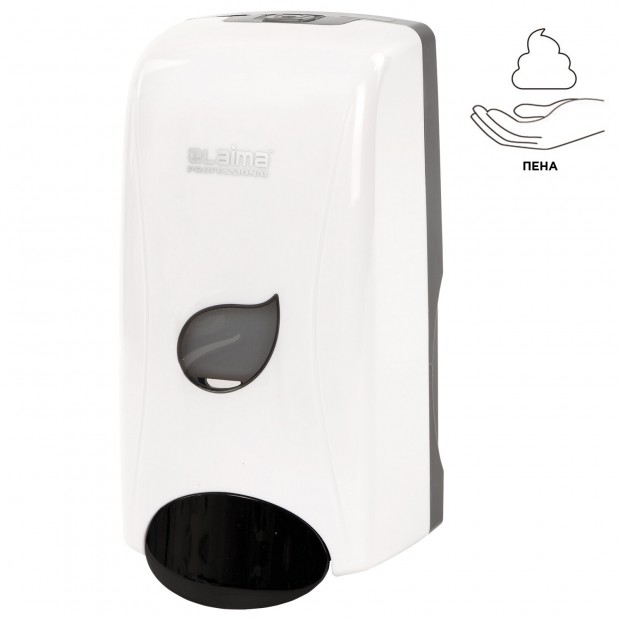 Дозатор для мыла-пены LAIMA PROFESSIONAL ECO, НАЛИВНОЙ, 1 л, белый, ABS-пластик, 606552 Дозатор для мыла-пены LAIMA PROFESSIONAL ECO, НАЛИВНОЙ, 1 л, белый, ABS-пластик, 606552