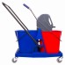 Тележка уборочная BRABIX, 2 съемных ведра 23 л, механический отжим, пластиковый каркас, 606659 Тележка уборочная BRABIX, 2 съемных ведра 23 л, механический отжим, пластиковый каркас, 606659