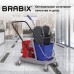 Тележка уборочная BRABIX, 2 съемных ведра 17 л, механический отжим, пластиковый каркас, 606660 Тележка уборочная BRABIX, 2 съемных ведра 17 л, механический отжим, пластиковый каркас, 606660