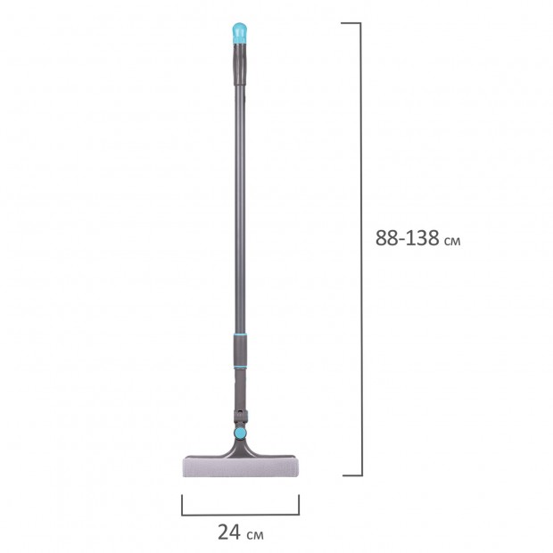 Окномойка вращающаяся со сгоном, телескопическая ручка 88-138 см, ширина 24 см, LAIMA HOME, 606802 Окномойка вращающаяся со сгоном, телескопическая ручка 88-138 см, ширина 24 см, LAIMA HOME, 606802