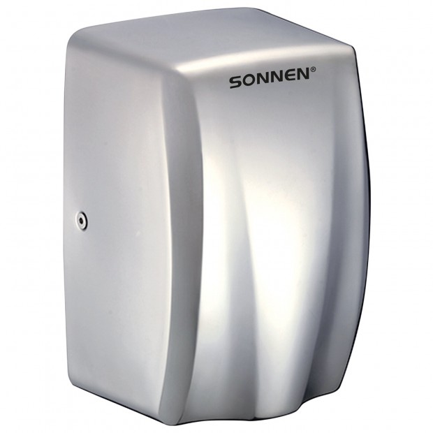 Сушилка для рук ВЫСОКОСКОРОСТНАЯ АНТИВАНДАЛЬНАЯ SONNEN K2020, 1000 Вт, 100 м/с, IPX3, 72 дБ, нержавеющая сталь, 607193