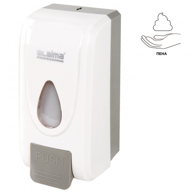 Дозатор для жидкого мыла-пены LAIMA PROFESSIONAL ECONOMY, НАЛИВНОЙ, 1 л, ABS-пластик, белый, 607322, X-2228-F1 Дозатор для жидкого мыла-пены LAIMA PROFESSIONAL ECONOMY, НАЛИВНОЙ, 1 л, ABS-пластик, белый, 607322, X-2228-F1