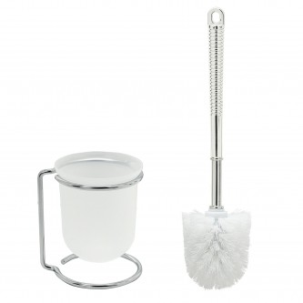 Ерш для унитаза LAIMA на металлической подставке, пластиковый, хромовый, 607426 Ерш для унитаза LAIMA на металлической подставке, пластиковый, хромовый, 607426