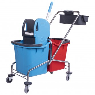 Тележка уборочная, 2 съемных ведра по 25 л, механический отжим, корзина, BRABIX, Турция, 607903 Тележка уборочная, 2 съемных ведра по 25 л, механический отжим, корзина, BRABIX, Турция, 607903