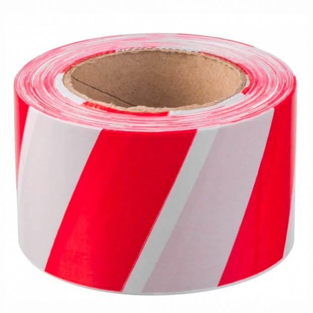 Лента оградительная сигнальная красно-белая, 75 мм х 200 м, СТАНДАРТ, основа полиэтилен, ЛО 200/75 Лента оградительная сигнальная красно-белая, 75 мм х 200 м, СТАНДАРТ, основа полиэтилен, ЛО 200/75