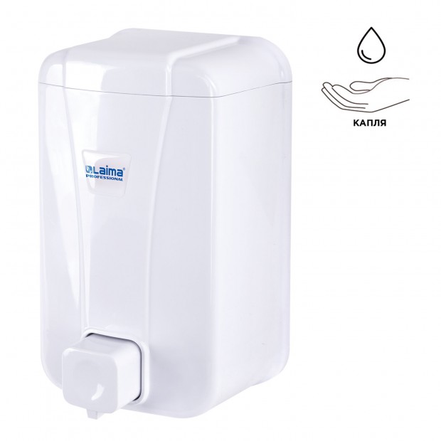Дозатор для жидкого мыла LAIMA PROFESSIONAL LSA, НАЛИВНОЙ, объем 1 л, цвет белый, 607995, 3430-0 Дозатор для жидкого мыла LAIMA PROFESSIONAL LSA, НАЛИВНОЙ, объем 1 л, цвет белый, 607995, 3430-0
