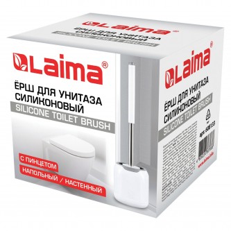 Ершик для унитаза силиконовый ROUND TYPE напольный / настенный с креплением и пинцетом LAIMA, 608133 Ершик для унитаза силиконовый ROUND TYPE напольный / настенный с креплением и пинцетом LAIMA, 608133