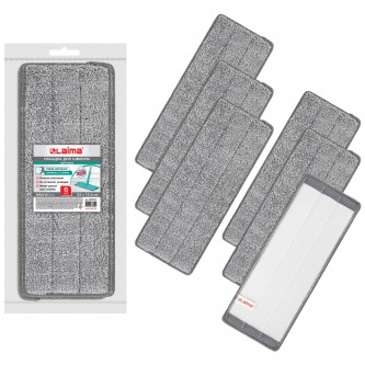 Насадки МОП для швабры (кармашки c 2-х сторон) КОМПЛЕКТ 6 шт., микрофибра, 33х12,5см, LAIMA, 608144 Насадки МОП для швабры (кармашки c 2-х сторон) КОМПЛЕКТ 6 шт., микрофибра, 33х12,5см, LAIMA, 608144