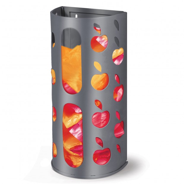 Держатель контейнер корзина APPLE для пакетов, мешков, бахил, 37,5х16х13 см, графит, LAIMA, 608367 Держатель контейнер корзина APPLE для пакетов, мешков, бахил, 37,5х16х13 см, графит, LAIMA, 608367