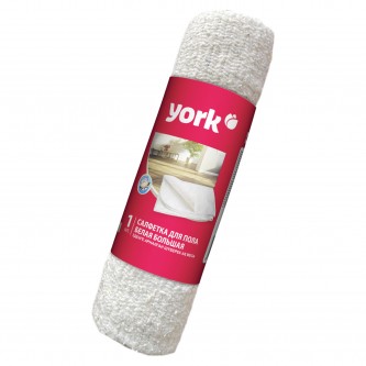 Тряпка для мытья пола 60х80 см, плотность 260 г/м2, ХПП, белая в рулоне, YORK, 22230 Тряпка для мытья пола 60х80 см, плотность 260 г/м2, ХПП, белая в рулоне, YORK, 22230