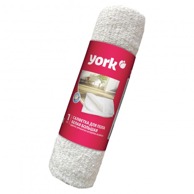 Тряпка для мытья пола 60х80 см, плотность 260 г/м2, ХПП, белая в рулоне, YORK, 22230 Тряпка для мытья пола 60х80 см, плотность 260 г/м2, ХПП, белая в рулоне, YORK, 22230