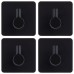 Крючки самоклеящиеся универсальные 4,5x4,5 см, КОМПЛЕКТ 4 шт., сталь, черные, LAIMA Home, 608786 Крючки самоклеящиеся универсальные 4,5x4,5 см, КОМПЛЕКТ 4 шт., сталь, черные, LAIMA Home, 608786