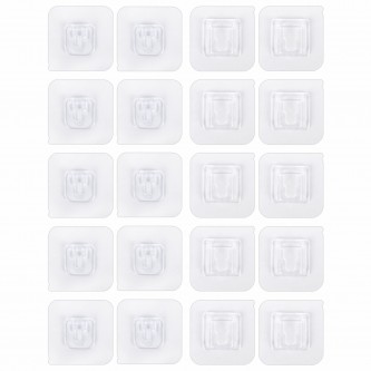 Крючки-кронштейны самоклеящиеся 6х6 см, КОМПЛЕКТ 10 шт., акриловый клей, LAIMA Home, 608794