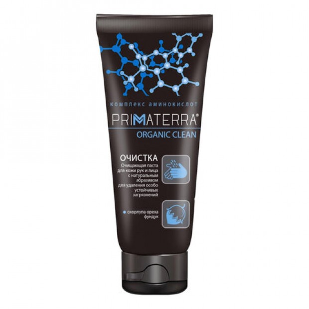 Паста очищающая, 200 мл, PRIMATERRA ORGANIC CLEAN, от сильных загрязнений с натуральным абразивом Паста очищающая, 200 мл, PRIMATERRA ORGANIC CLEAN, от сильных загрязнений с натуральным абразивом