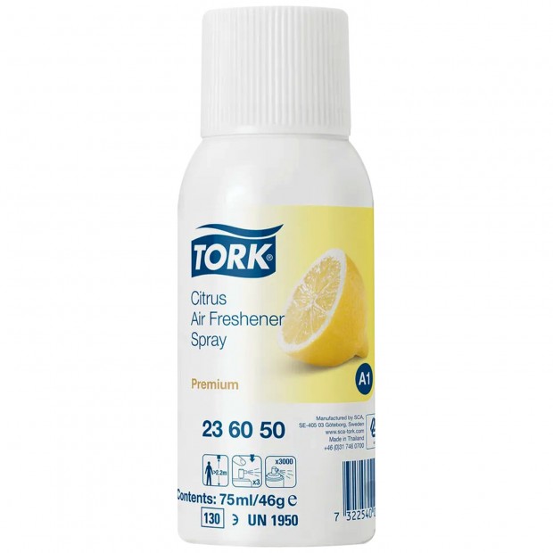 Сменный баллон 75 мл, TORK (Система А1) Premium, цитрус, 236150 Сменный баллон 75 мл, TORK (Система А1) Premium, цитрус, 236150