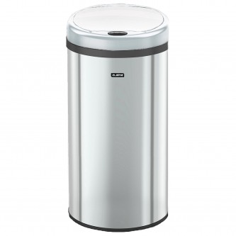 Ведро для мусора СЕНСОРНОЕ 12 л, нержавеющая сталь, зеркальная крышка, питание от 4-х батареек AA (не входят в комплект), LAIMA, 609327