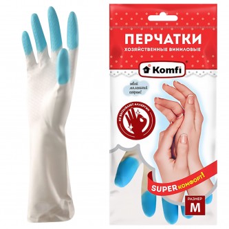 Перчатки МНОГОРАЗОВЫЕ виниловые SUPER КОМФОРТ, гипоаллергенные, размер M (средний), вес 88 г, Komfi, ADM, 25590 Перчатки МНОГОРАЗОВЫЕ виниловые SUPER КОМФОРТ, гипоаллергенные, размер M (средний), вес 88 г, Komfi, ADM, 25590